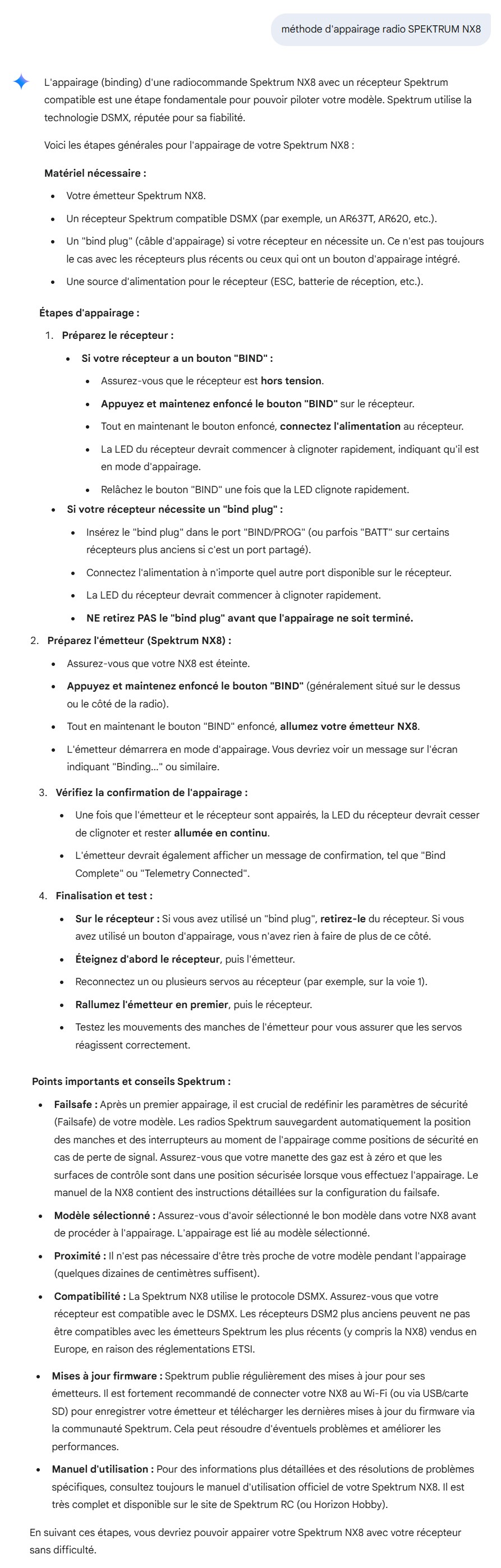 Méthode d'appairage
